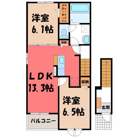 古河駅 徒歩20分 2階の物件間取画像